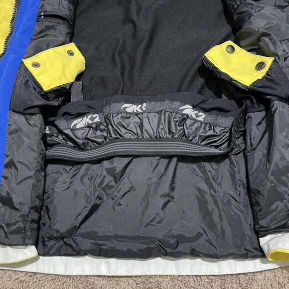VTG K2 Jacket Mens Large Yellow Jetstream Series Colorblock Gorpcore Waterproof - Picture 7 of 12
